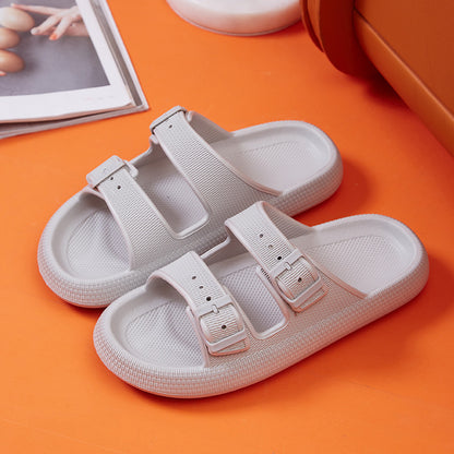 Platform Slippers Women's Summer Buckle Home Shoes Fashion Outdoor Wear Soft Bottom Sandals