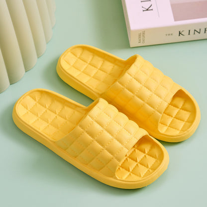 Square Design Slippers Non-Slip Home Shoes