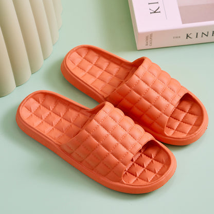 Square Design Slippers Non-Slip Home Shoes