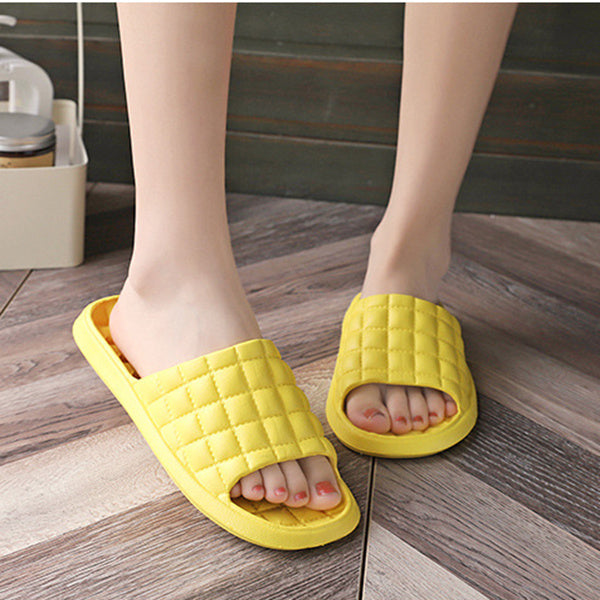 Square Design Slippers Non-Slip Home Shoes