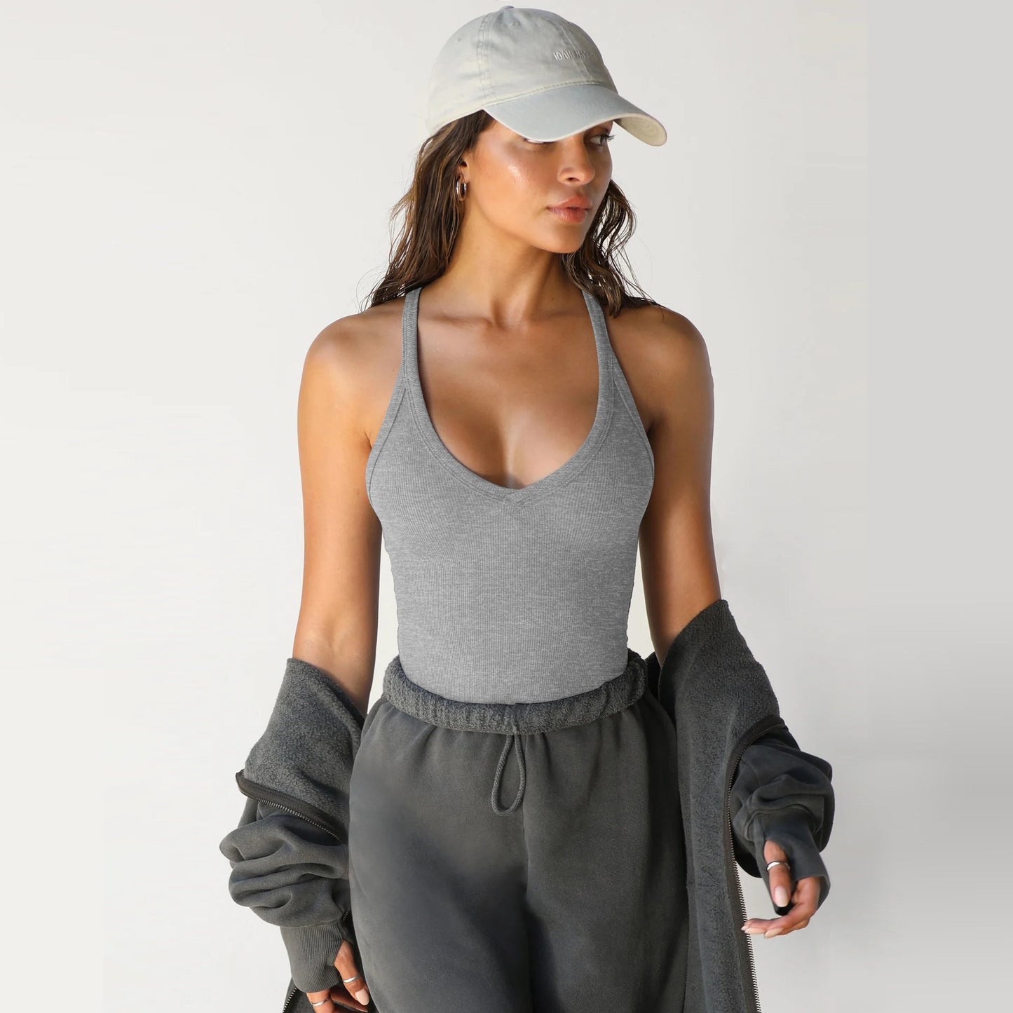 Knitted Vest Sexy Slim Top Womens Clothing