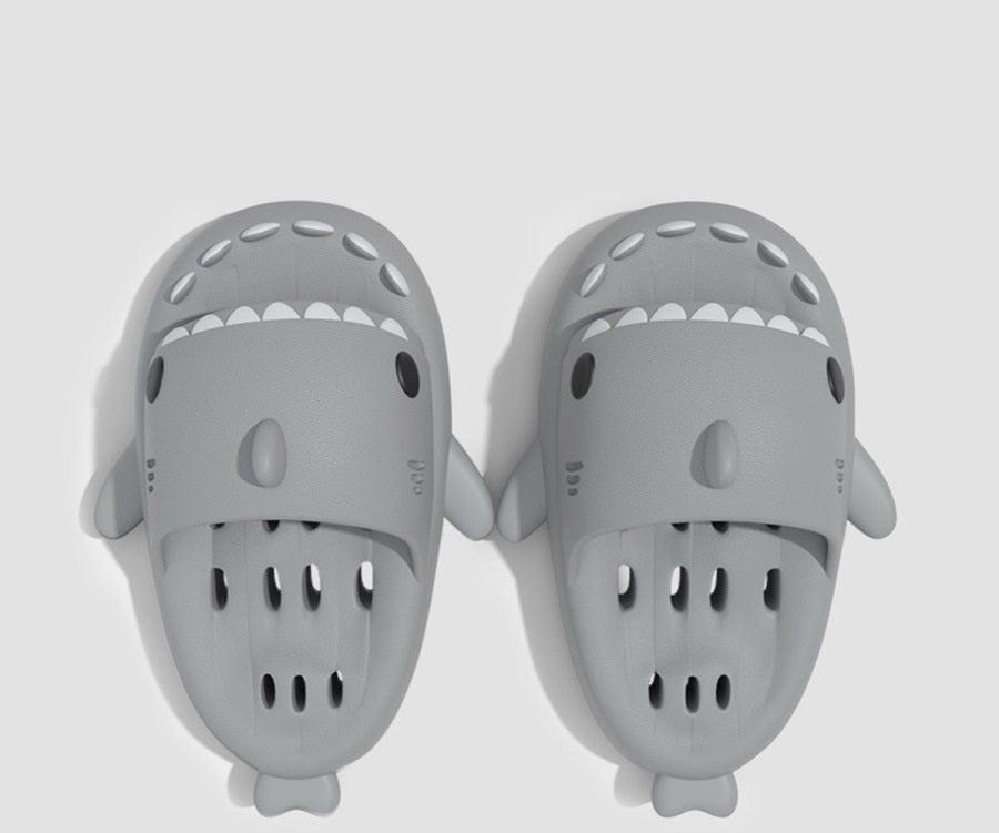 Shark Slippers With Drain Holes Shower Shoes For Women Quick Drying Eva Pool Shark Slides Beach Sandals With Drain Holes