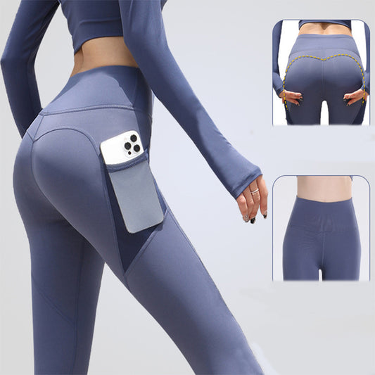 Gym Sport Seamless Leggings with Pockets Push Up High Waist Leggings