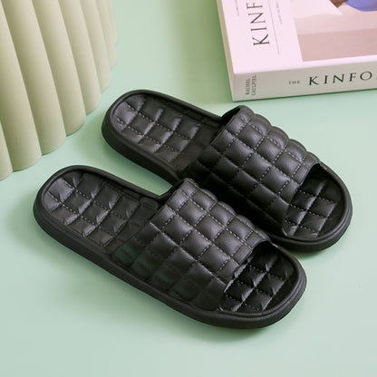 Square Design Slippers Non-Slip Home Shoes