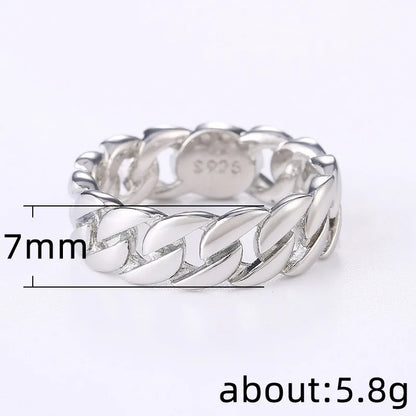 Trendy Unisex Gold, Silver Chain Rings