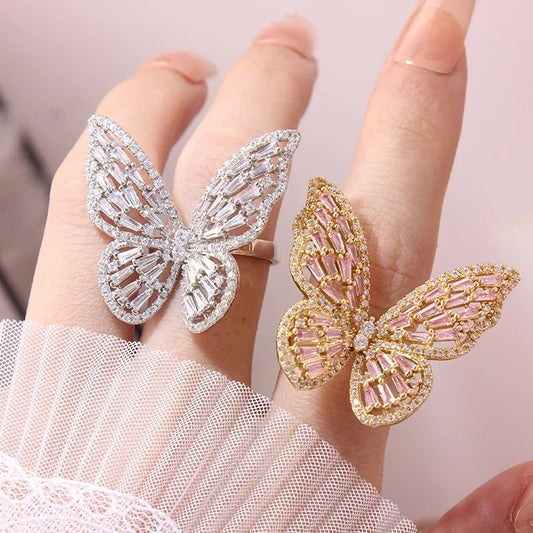 Luxe Butterfly Flutter Adjustable Ring