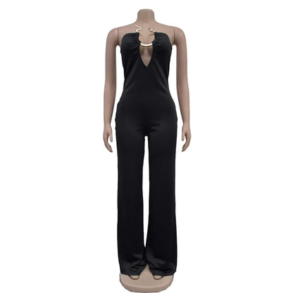 Sexy Strapless Loose Wide Leg Jumpsuit