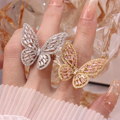 Luxe Butterfly Flutter Adjustable Ring