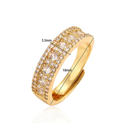 Radiant Zircon Adjustable Ring