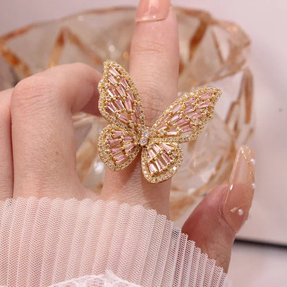 Luxe Butterfly Flutter Adjustable Ring