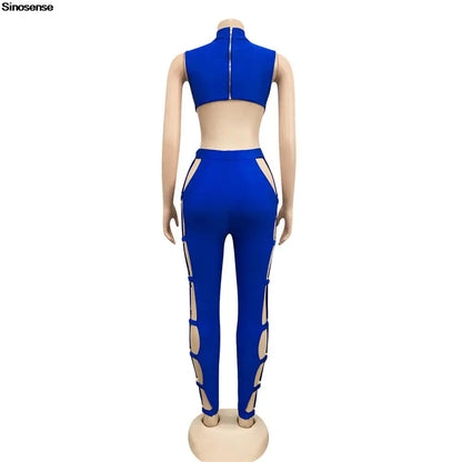 Sexy Hollow Out Cut Out Bodycon Jumpsuit