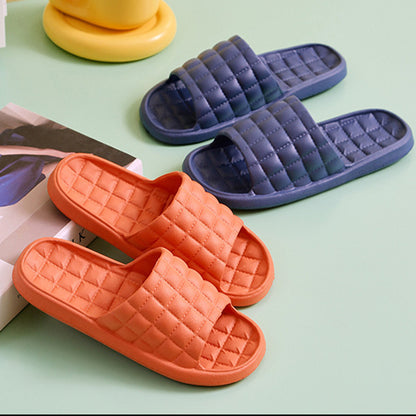 Square Design Slippers Non-Slip Home Shoes