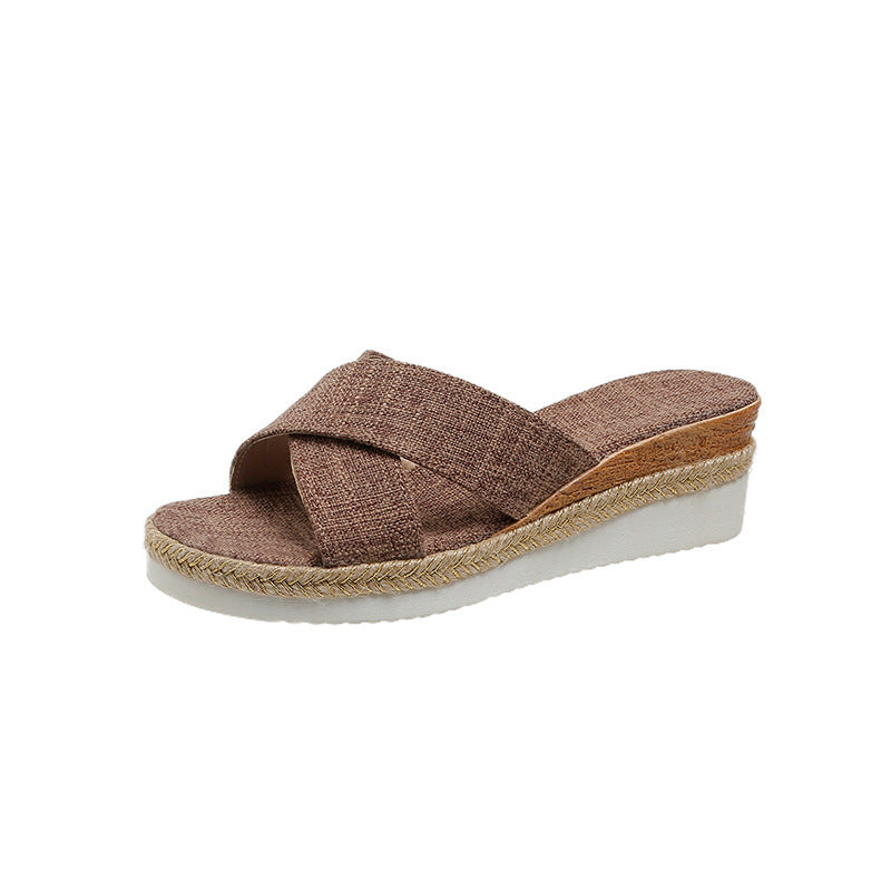 Hemp Wedge Sandals Platform