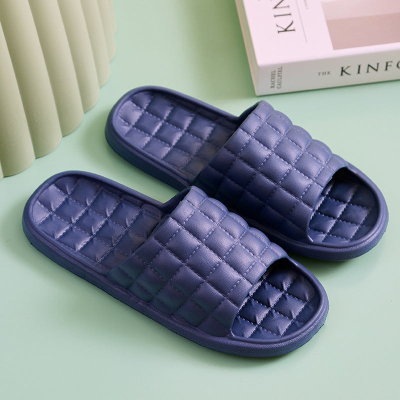 Square Design Slippers Non-Slip Home Shoes