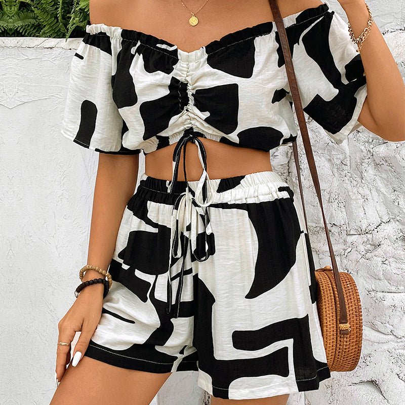 Women's Casual Shorts Suit Two-piece Set