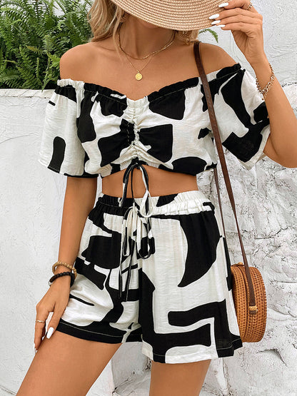 Women's Casual Shorts Suit Two-piece Set