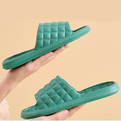 Square Design Slippers Non-Slip Home Shoes