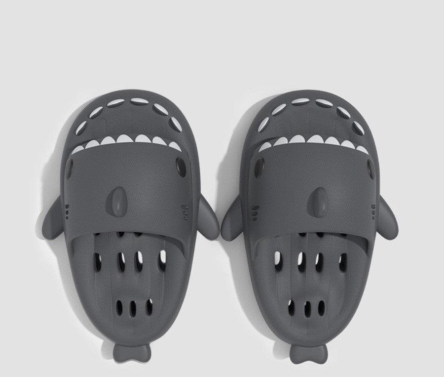 Shark Slippers With Drain Holes Shower Shoes For Women Quick Drying Eva Pool Shark Slides Beach Sandals With Drain Holes